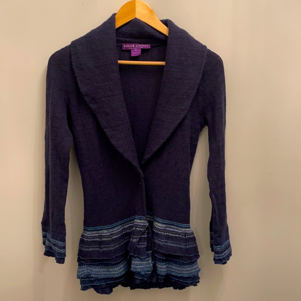 Ralph Lauren Purple Label Navy Blue Cardigan